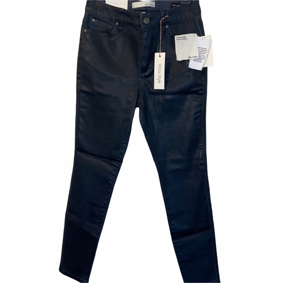 NWT! Ella Moss Slate Blue Coated High Rise Skinny Ankle - Picture 4 of 6